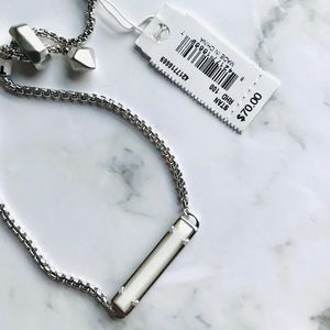 NWT Kendra Scott Stan Bracelet Silver and White
